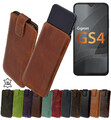 Suncase Hülle Echt Leder Handy Tasche Schutzhülle Slim Case Etui für Gigaset GS4