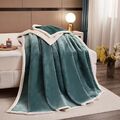 Kuscheldecke Doppelseitig Flauschig Wohndecke Fleece Flanell