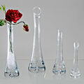 Vase Acapulco Kristallglas klar mundgeblasen Blumenvase Deko Rosenvase formano