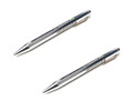 2 x Wedo Vierfarb-Kugelschreiber 256226  Ganzmetall silber mit vier Farben