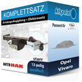 AUTO HAK Anhängekupplung starr und TOWTEC E-Satz 13polig für Opel Vivaro 06- neu