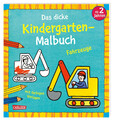 Ausmalbilder für Kita-Kinder: Das dicke Kindergarten-Malbuch: Fahrzeuge | Pöter