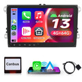 4+64G Autoradio Android 13 Carplay GPS NAVI Für VW GOLF 5 6 Touran Passat Tiguan