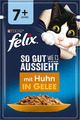 FELIX So gut wie es aussieht Senior Katzenfutter nass in Gelee mit Huhn 26 x 85g