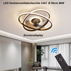 LED Deckenleuchte Deckenventilator Deckenventilatorleuchte  Fernbedienung dimmen