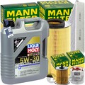 MANN INSPEKTIONSPAKET+5L LIQUI 5W-30 ÖL passend für FORD FOCUS 3 TRANSIT TDCI