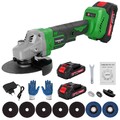 21V 125MM Akku Winkelschleifer Trennschleifer Schleifmaschine Mit 2 Akkus