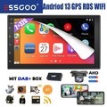 DAB+ Android 14 Autoradio 2 DIN Carplay 32G 7 Zoll GPS NAVI RDS Bluetooth Kamera