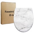 Fanmitrk WC Sitz Absenkautomatik, Toilettendeckel Klodeckel Duroplast (UF812-4)