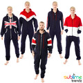 Herren UK Flagge All in One Piece Payjama Overalls Winter Kapuzenpullover Spielanzüge