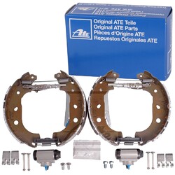 ATE TOP-KIT BREMSBACKEN VORMONTIERT MIT RADBREMSZYLINDER MIT ZUBEHÖR für FIAT