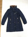 Steppjacke Steppmantel Jacke Mantel Winter Damen 36 38 S M blau knielang Herbst