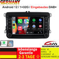 DAB+ Carplay Android 12 Autoradio GPS Für VW Touran GOLF 5 6 Passat Tiguan