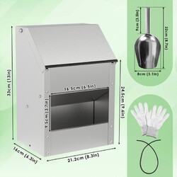 Futterautomat Hühner Futterautomat Automatische Futtertrog Futterspender 5/15kg