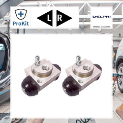 2x ORIGINAL® Delphi LW90086 Radbremszylinder Vorne, Hinten, Links, Rechts