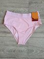 Ellesse Tape hochtaillierter Bikiniunterteil Bademode rosa Größe S/UK10
