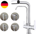 3 Wege Wasserhahn Küche Mit Brause Ausziehbar 4 Modus, 3 in 1 Küchenarmatur 360°