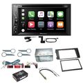 Pioneer AVH-Z3200DAB Carplay Bluetooth Digitalradio Einbauset für Audi A6 4B