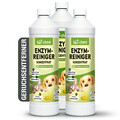 bio-chem Enzymreiniger 3x 1 L Geruchsentferner gegen Urin, Katzen & Hundeurin