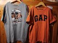 6 tolle Jungen T-Shirts, Gr. 158/164, grau, orange, blau, rot gemustert 
