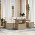 Gartenmöbel Sofa Garnitur Sitzgruppe Lounge 6-tlg. Schwarz Poly Rattan vidaXL