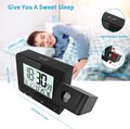 LED Projektionswecker Funk Digitalweckemit USB Uhr Tischuhr Snooze Dimmbar DE