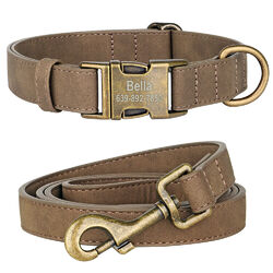 Wildleder Hundehalsband Personalisiertes Hundehalsband mit Telefonnummer Name 