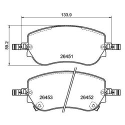 1x Bremsbelagsatz, Scheibenbremse HELLA 8DB 355 043-861 passend für