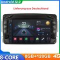 Für Mercedes Benz C CLK Klasse W203 W209 Autoradio Android 128G GPS Navi CarPlay