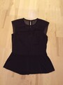 Edle schicke Bluse Shirt mit Spitzeneinsätzen Gr. ca. 36 Top