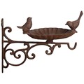 Esschert Design Wand Futterschale Vogel Gusseisen Vogeltränke Futterhaus Rostbr