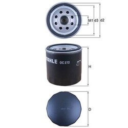 ORIGINAL® Mahle Ölfilter für Opel ASCONA C ASCONA C CC Fiat PANDA PUNTO