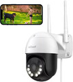ieGeek 360° 1080P Überwachungskamera Aussen Akku Kabellos WLAN 4X Zoom