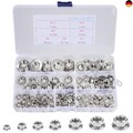 QIMEI-SHOP Flanschmuttern Edelstahl Selbstsichernde Muttern M3 M4 M5 M6 M8 M10