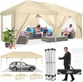 COBIZI Faltpavillon 3x6m/3x4,5m Wasserdicht UV-Schutz Partyzelt mit Tragetasche