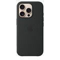 APPLE Silikon Case mit MagSafe, Backcover, Apple, iPhone 16 Pro, Schwarz