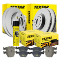 TEXTAR Bremsensatz Peugeot 106II (1) Ø247mm Vorn Ø247mm Hinten Bremsenreiniger