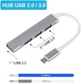 USB C 3.0 Hub Adapter Verteiler 4 Port für Laptop Smartphone Notebook PC 4in1