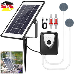 Solar Pumpe Aquarium Sauerstoffpumpe Teichbelüfter Oxygenator Luftpumpe Garten