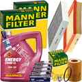 MANN INSPEKTIONSPAKET+5L MANNOL 5W-30 ÖL passend für BMW 1er F20 F21 3er F30 F80