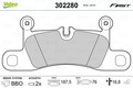 VALEO Bremsbelagsatz, Scheibenbremse 302280 für PORSCHE VW