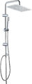 JOHO Edelstahl-Duschsystem Round Square Duschset Kopfbrause Regendusche