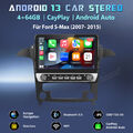 4+64GB Carplay Android 13 Autoradio GPS Navi WIFI SWC Für Ford S-Max 2007-2015