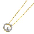 Happy Lady Kette Anhänger Gelbgold 585 14K Brillanten 0.38ct TW VSI