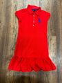 Polo Ralph Lauren Kleid Kinder Mädchen rot mittel Stretch kurzärmelig Outdoor