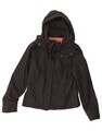 Hollister Damen Windbreaker Jacke mit Kapuze UK 14 mittelgrau Polyester DN90