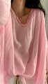 Tunika Bluse Shirt Neu Rosa Oversize 38 40 42 44 46 Weit Damen
