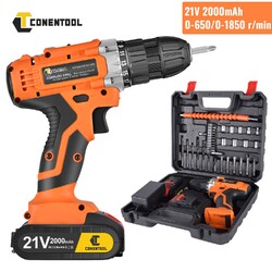 Akkuschrauber-Elektro Akku-Bohrschrauber Set Mit Koffer 2*2.0Ah Akkus+Ladegerät