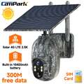4G LTE Überwachungskamera PIR Wildkamera PTZ Kamera SIM Karte Solarpanel 2.5K