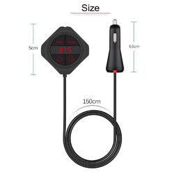  Q7s Auto Drahtlose FM Transmitter Freisprecheinrichtung Sprachnavigation FM